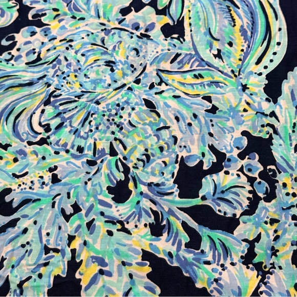 Lilly Pulitzer Pima Cotton Blue and Green Halter‎ Women’s Dress size Medium - Picture 13 of 16